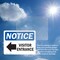Signmission Visitor Entrance Left Arrow Sign, Vinyl Decal, 14in W x 10in L, 2PK OS-2PACK-NS-D-1014-L-18879 - alternate 2